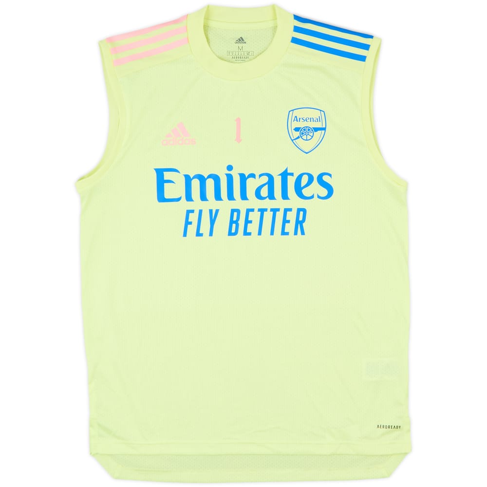 2020-21 Arsenal Player Issue adidas Training Vest #1 - 10/10 - (M)