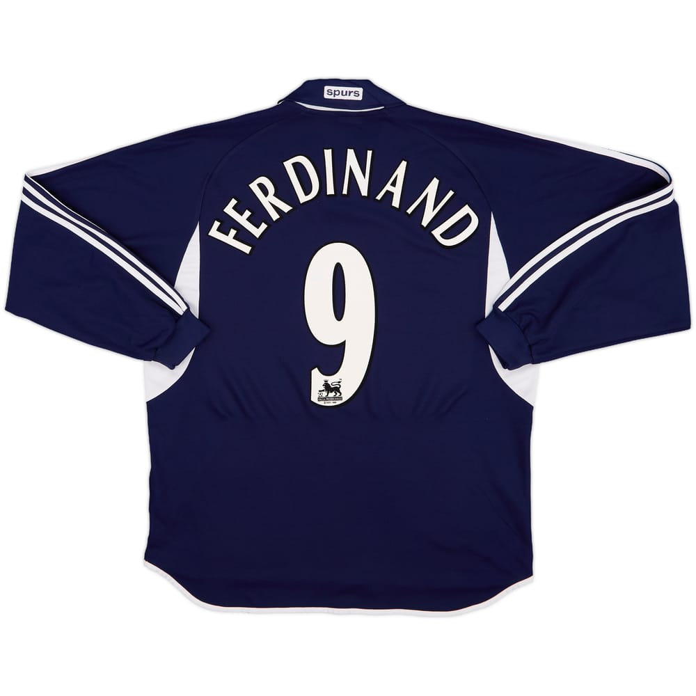 2000-01 Tottenham Away L/S Shirt Ferdinand #9 - 8/10 - (L)