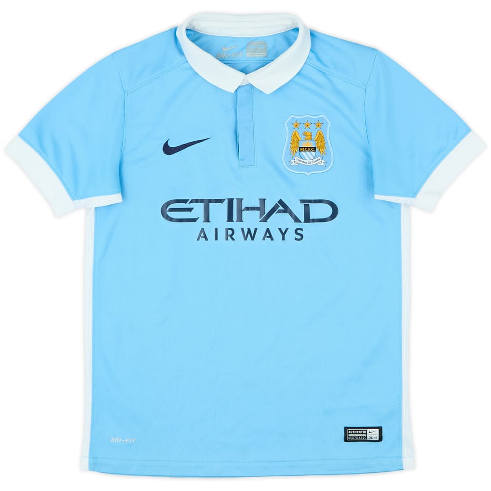 2015-16 Manchester City Home Shirt - 8/10 - (M.Boys)