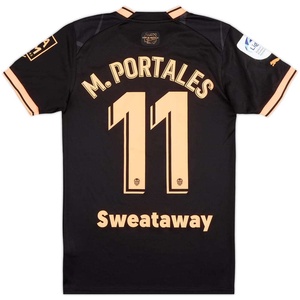 2022-23 Valencia Femenino Match Issue Away Shirt M.Portales #11