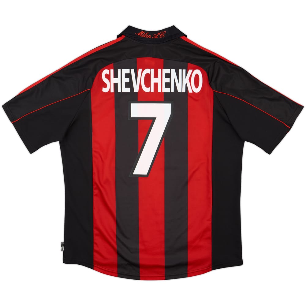 2000-02 AC Milan Home Shirt Shevchenko #7 - 10/10 - (XL)