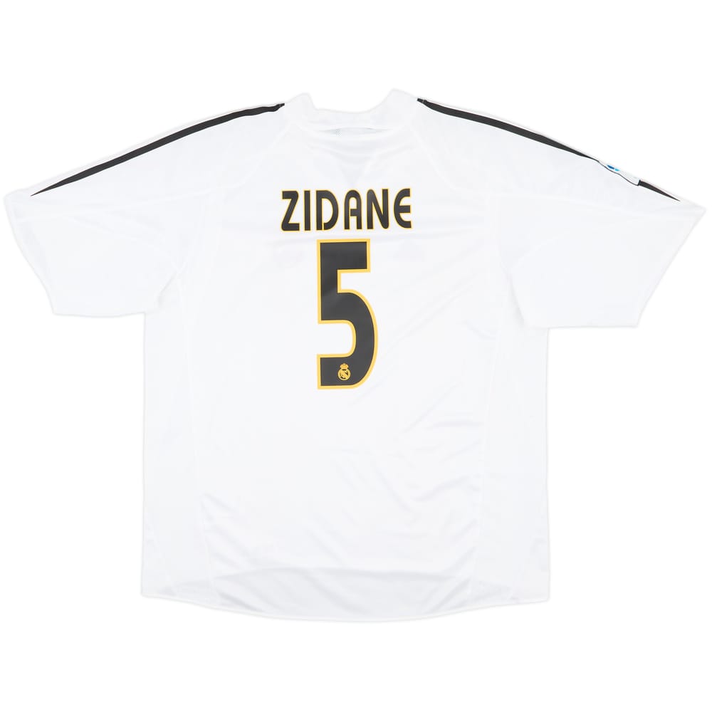 2004-05 Real Madrid Home Shirt Zidane #5 - 8/10 - (XL)