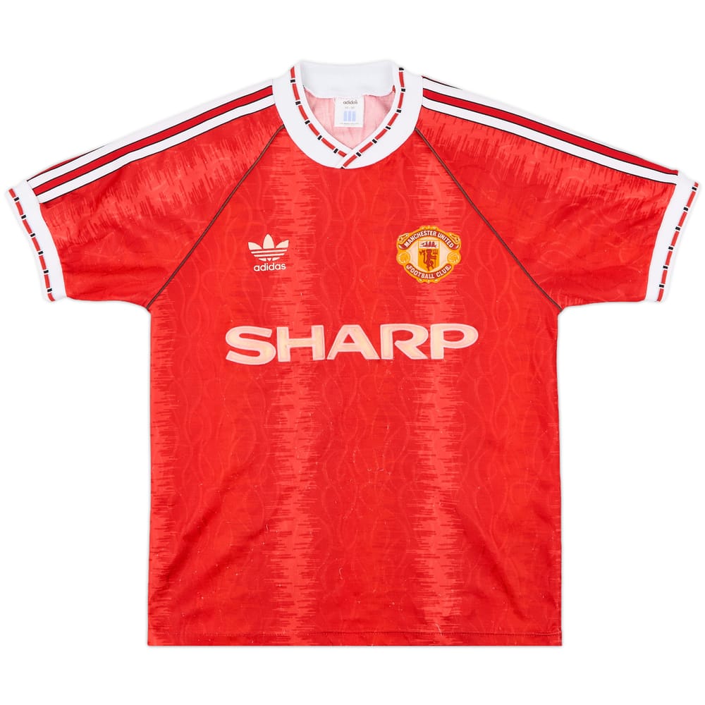 1990-92 Manchester United Home Shirt - 8/10 - (S)