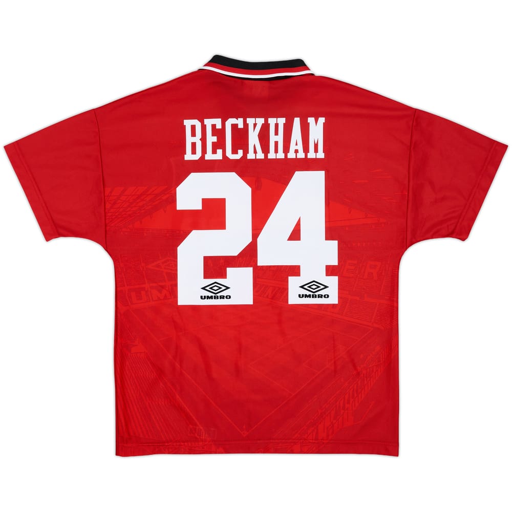 1994-96 Manchester United Home Shirt Beckham #24 - 10/10 - (M)