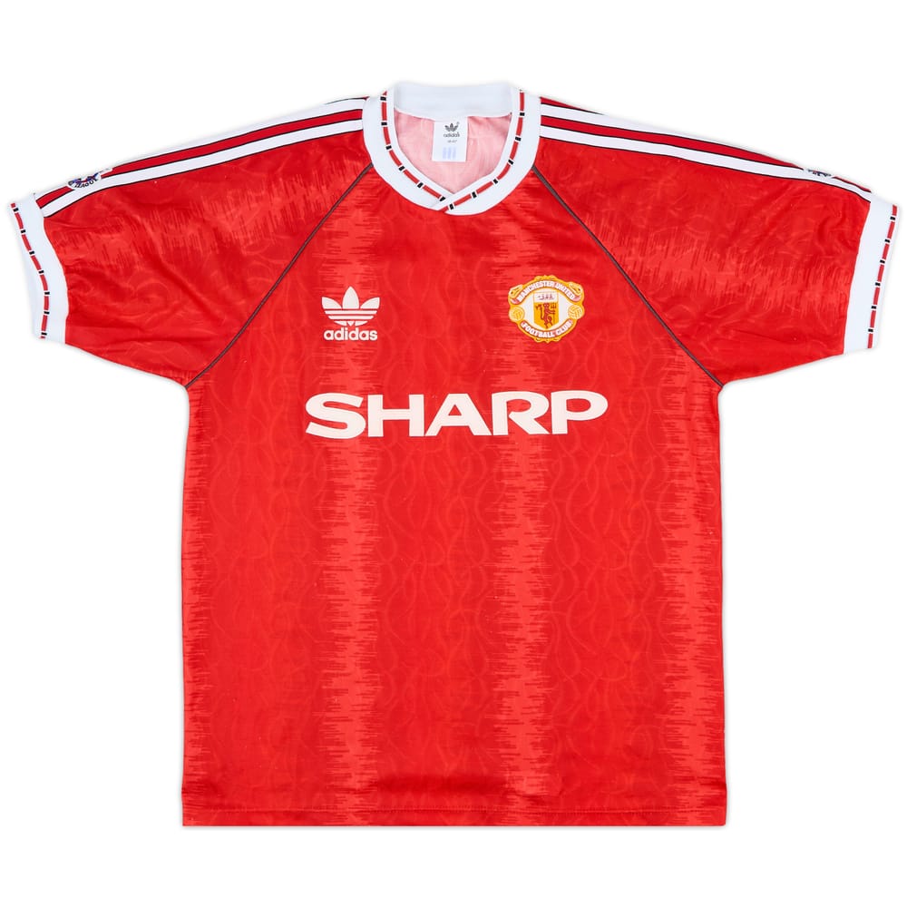 1990-92 Manchester United Home Shirt - 8/10 - (M)