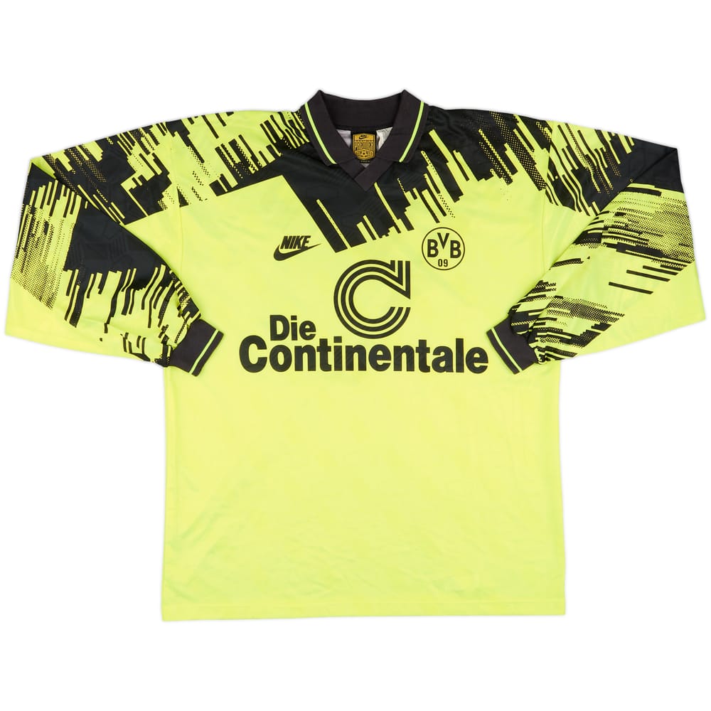 1993-94 Borussia Dortmund Home L/S Shirt #3 - 9/10 - (L)