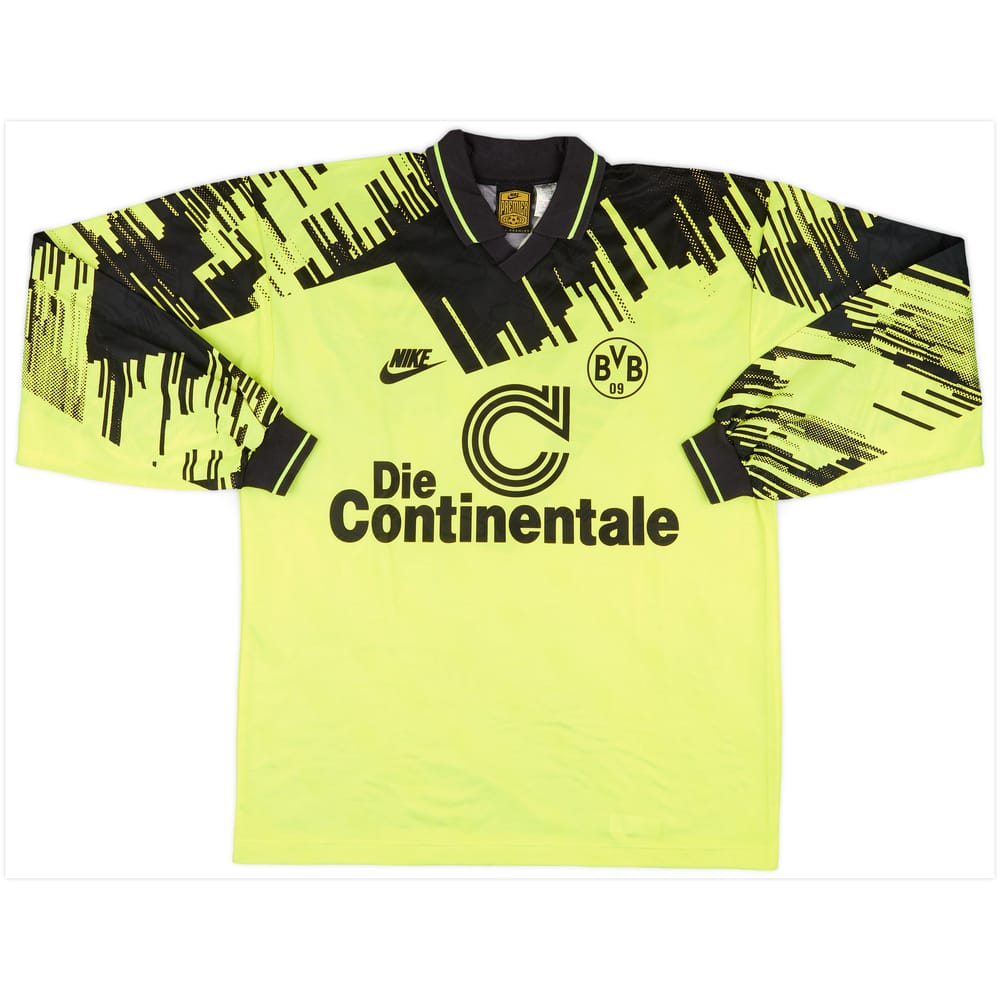 1993-94 Borussia Dortmund Home L/S Shirt #12 - 9/10 - (L)