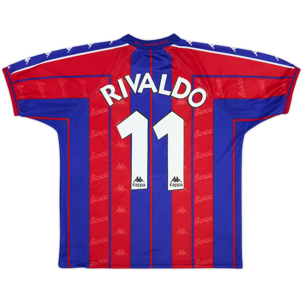 1997-98 Barcelona Home Shirt Rivaldo #10 - 6/10 - (L)