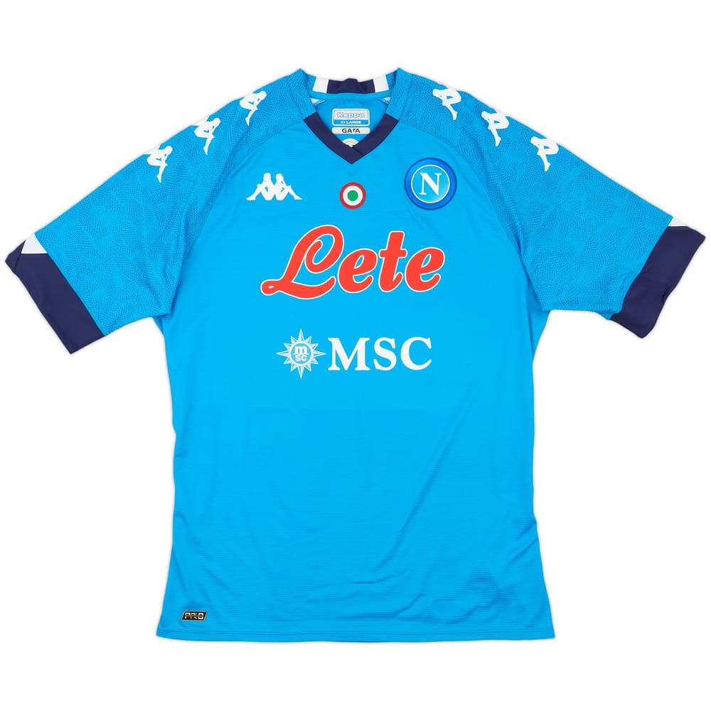 2020-21 Napoli Authentic Home Shirt - 10/10 - (XXL)