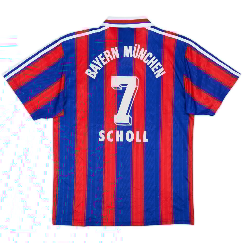1995-97 Bayern Munich Home Shirt Scholl #7 - 8/10 - (M)