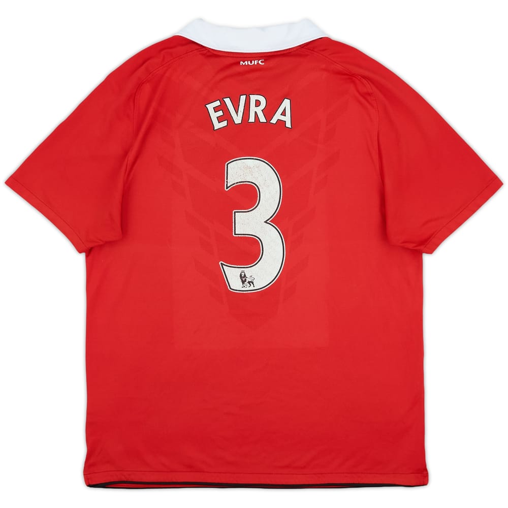 2010-11 Manchester United Home Shirt Evra #3 - 5/10 - (L)