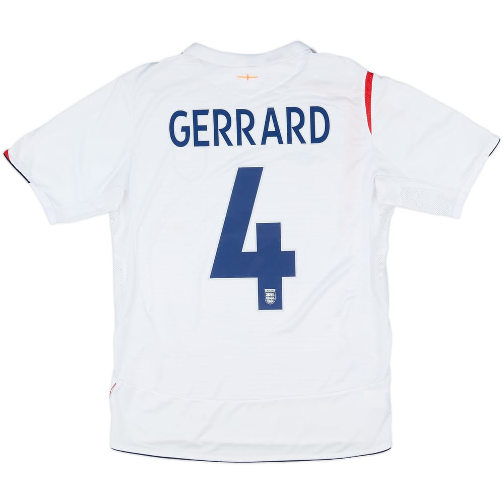 2005-07 England Home Shirt Gerrard #4 - 5/10 - (M)