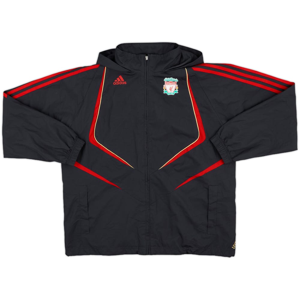 2009-10 Liverpool adidas Hooded Rain Jacket - 8/10 - (M.Boys)