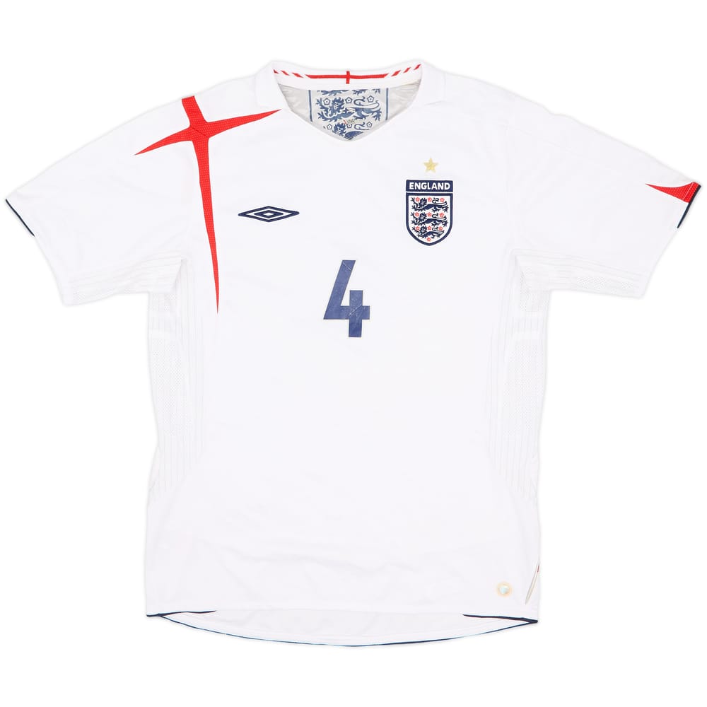 2005-07 England Home Shirt Gerrard #4 - 4/10 - (M)