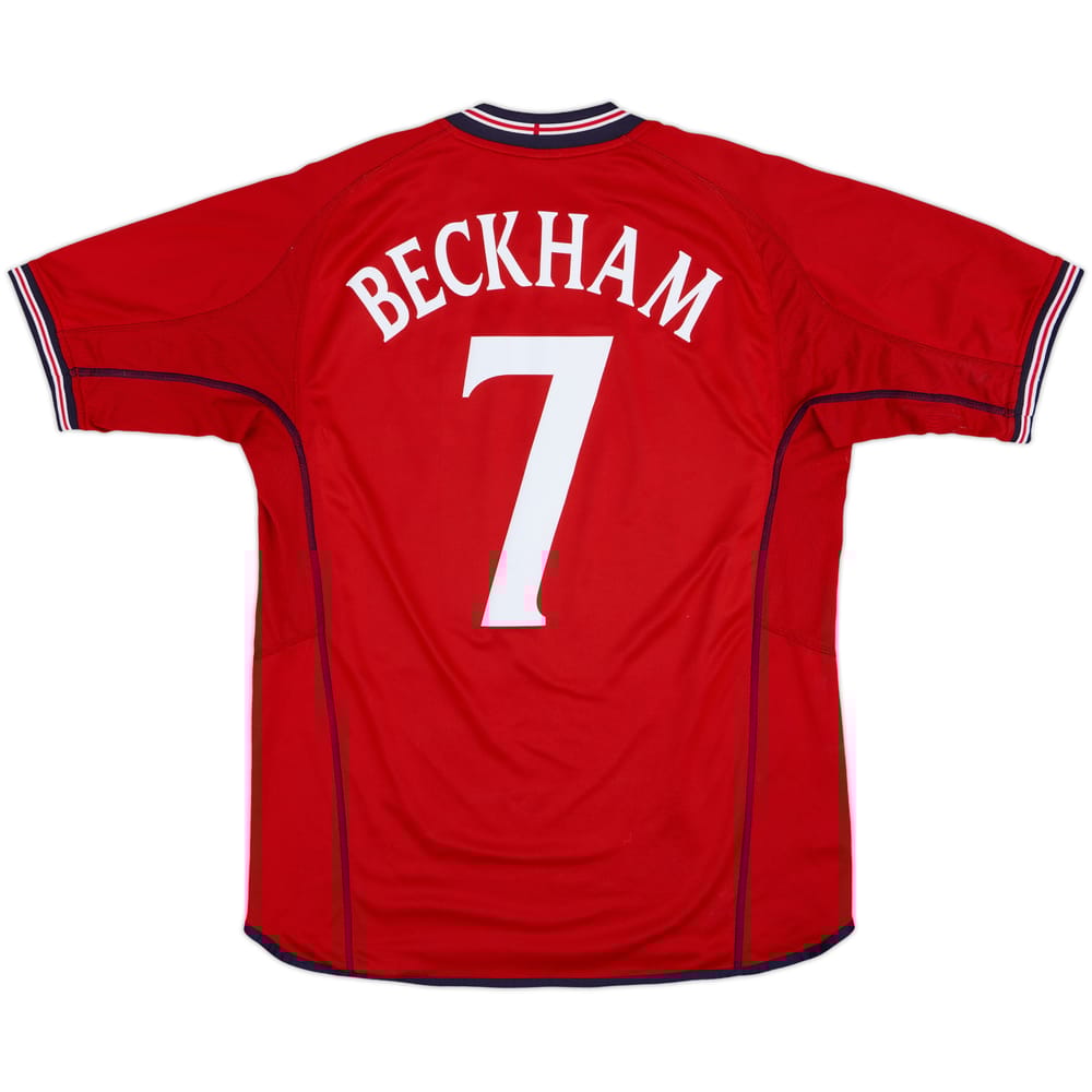 2002-04 England Away Shirt Beckham #7 - 6/10 - (M)