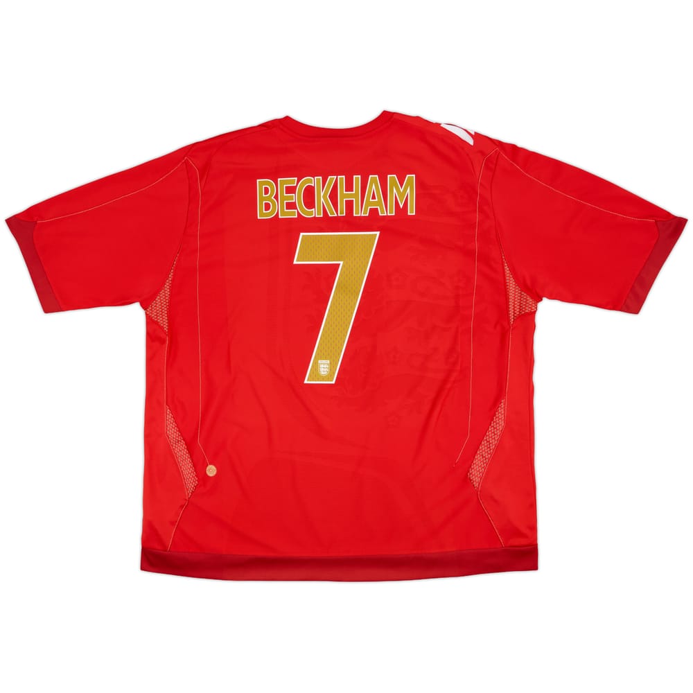 2006-08 England Away Shirt Beckham #7 - 8/10 - (3XL)
