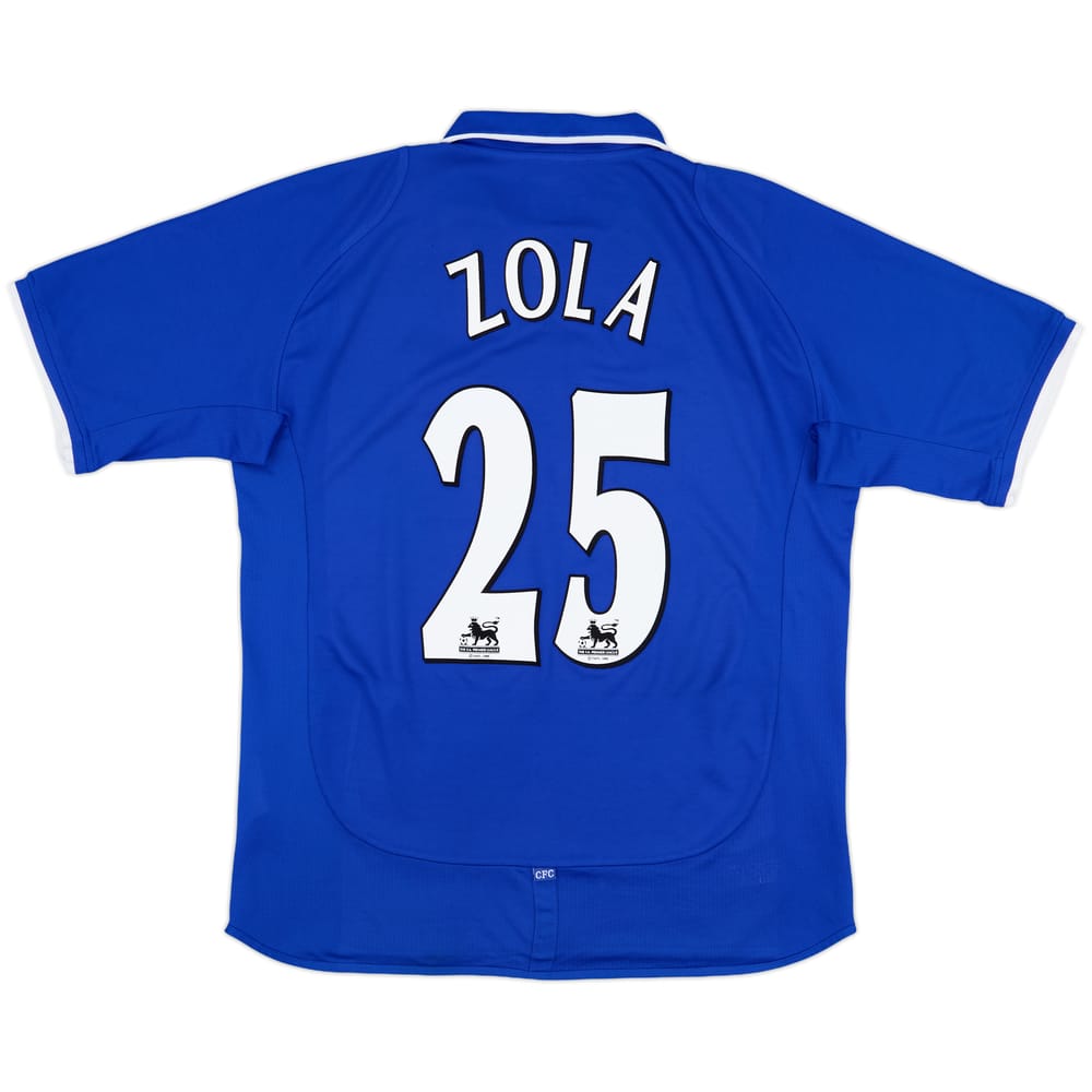 2001-03 Chelsea Home Shirt Zola #25 - 8/10 - (L)