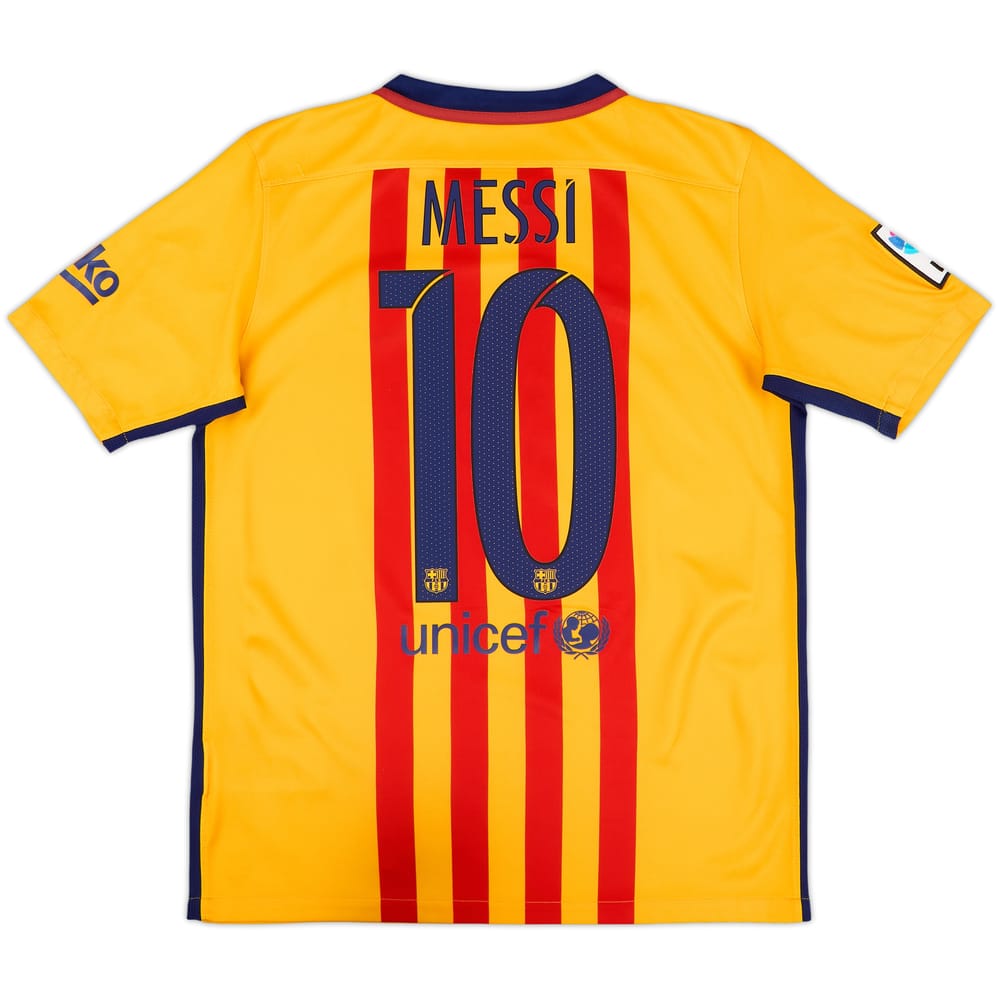 2015-16 Barcelona Away Shirt Messi #10 - 9/10 - (XL.Boys)
