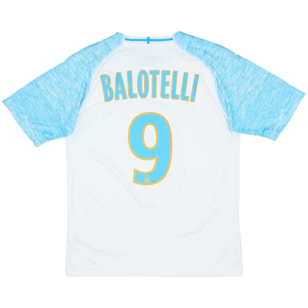 2018-19 Olympique Marseille Home Shirt Balotelli #9 - 8/10 - (S)
