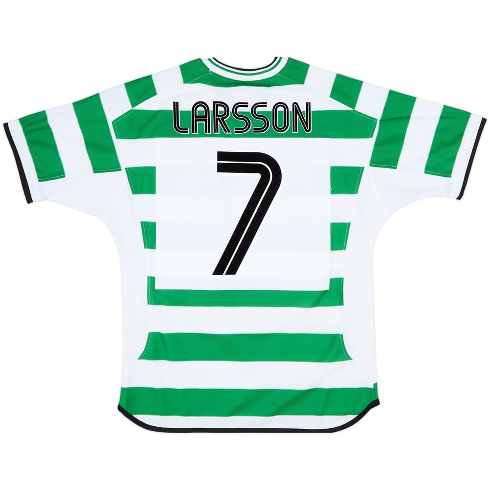 2001-03 Celtic Home Shirt Larsson #7 - 8/10 - (M)