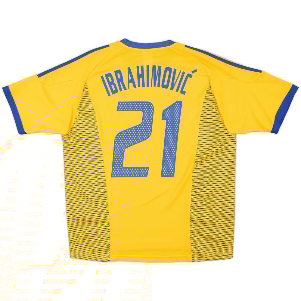 2002-03 Sweden Home Shirt Ibrahimovic #21 - 9/10 - (L)