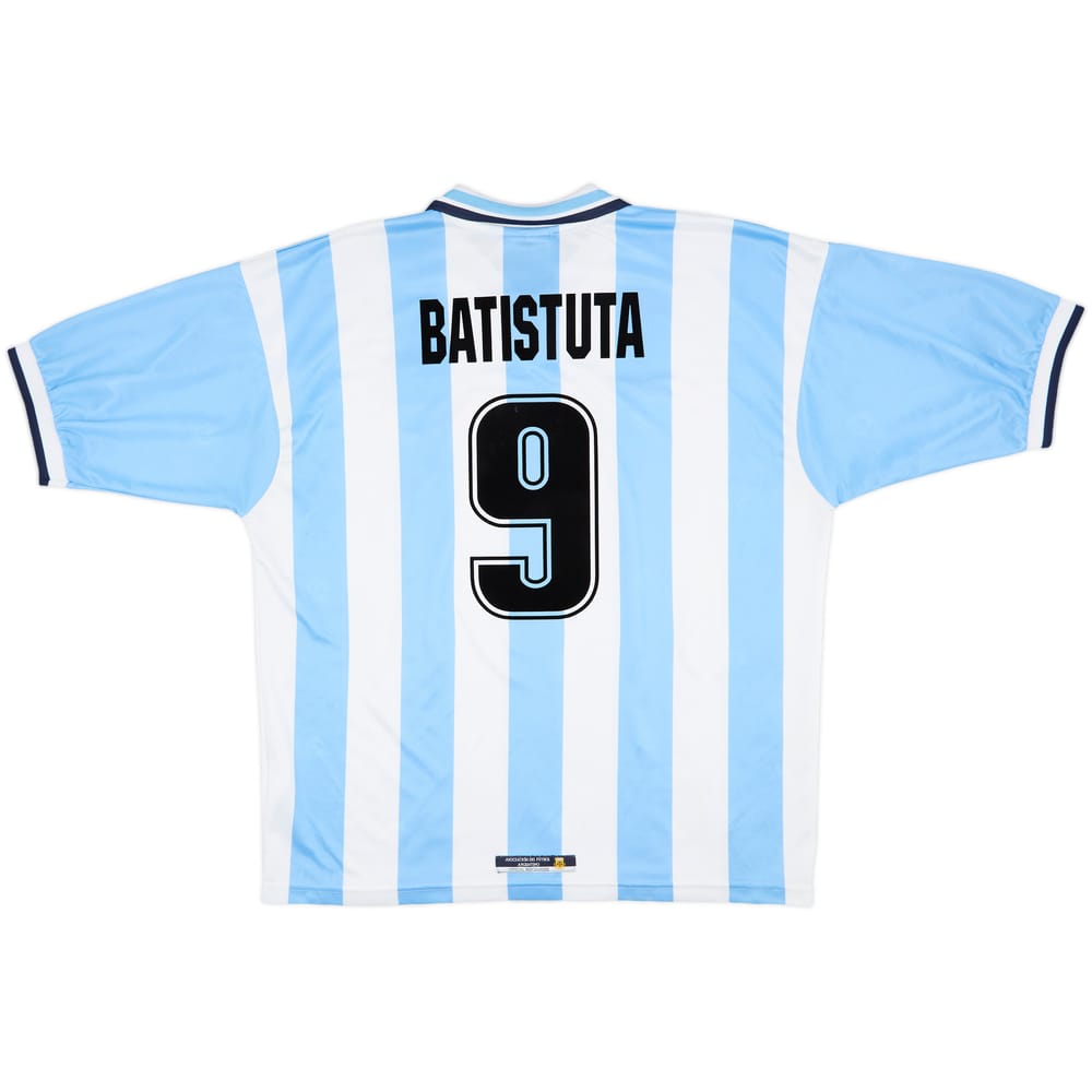 1999-00 Argentina Home Shirt Batistuta #9 - 8/10 - (XL)