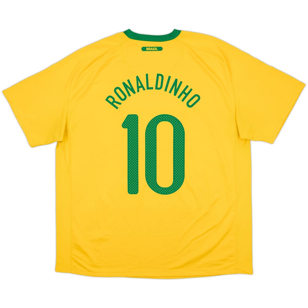2010-11 Brazil Home Shirt Ronaldinho #10 - 6/10 - (XXL)