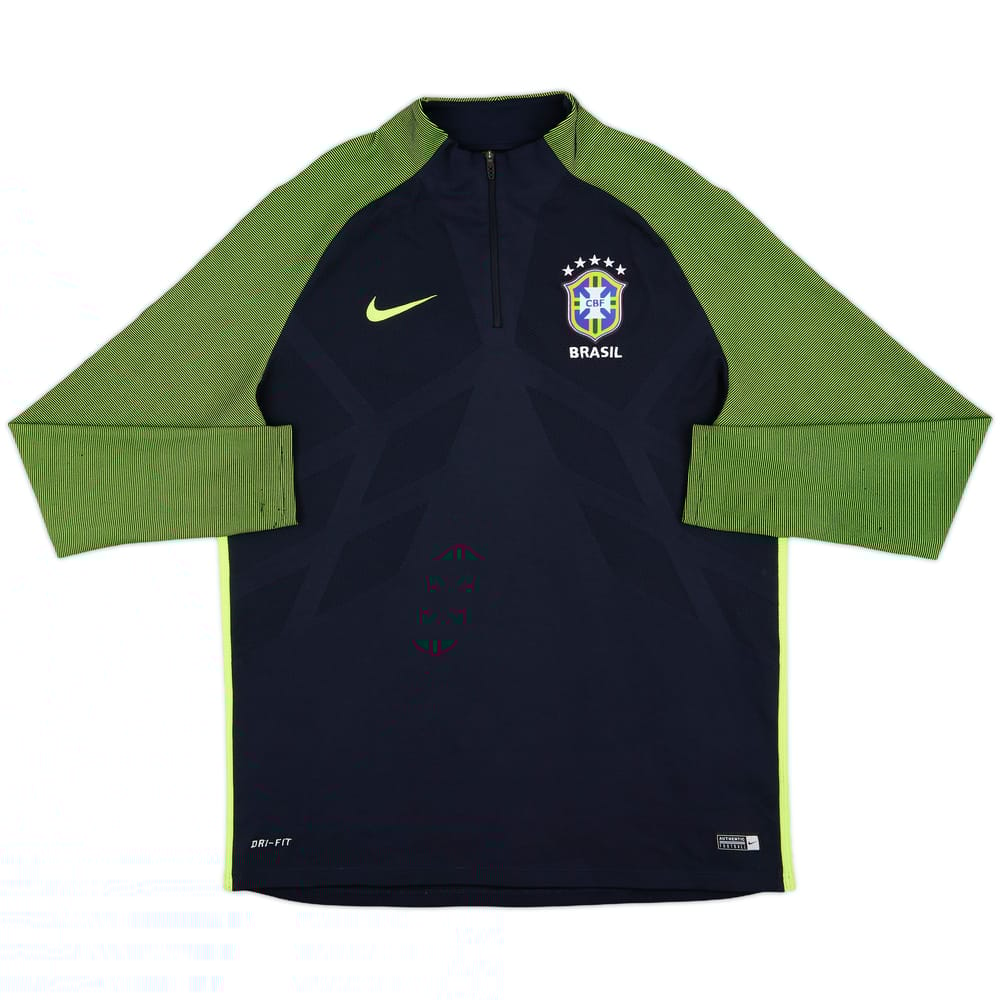 2016-17 Brazil Nike 1/4 Zip Drill Top - 8/10 - (XL)