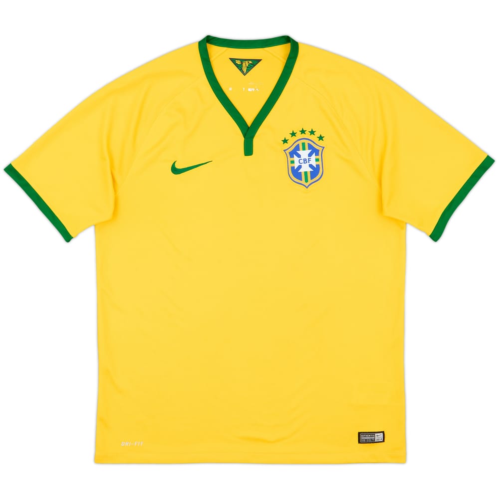 2014-15 Brazil Home Shirt - 9/10 - (L)