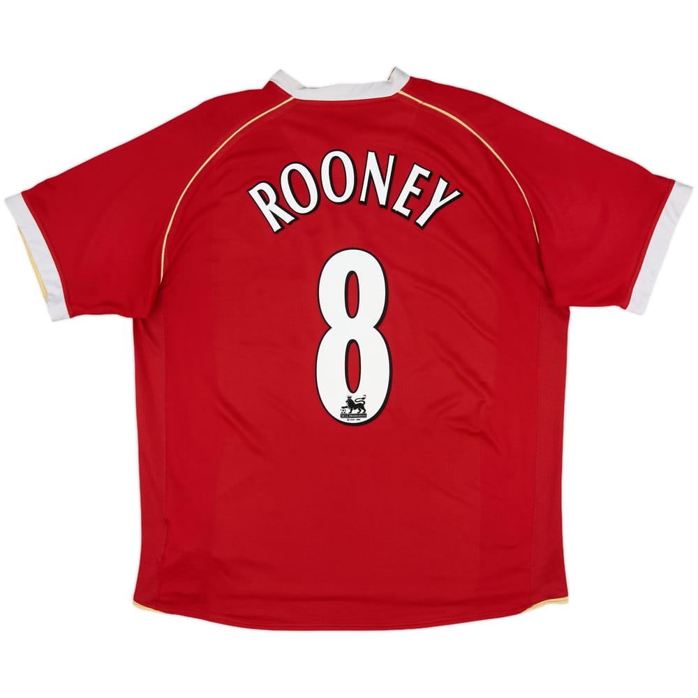 2006-07 Manchester United Home Shirt Rooney #8 - 6/10 - (XL)