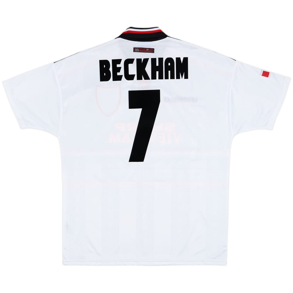 1997-99 Manchester United Away Shirt Beckham #7 - 8/10 - (XL)