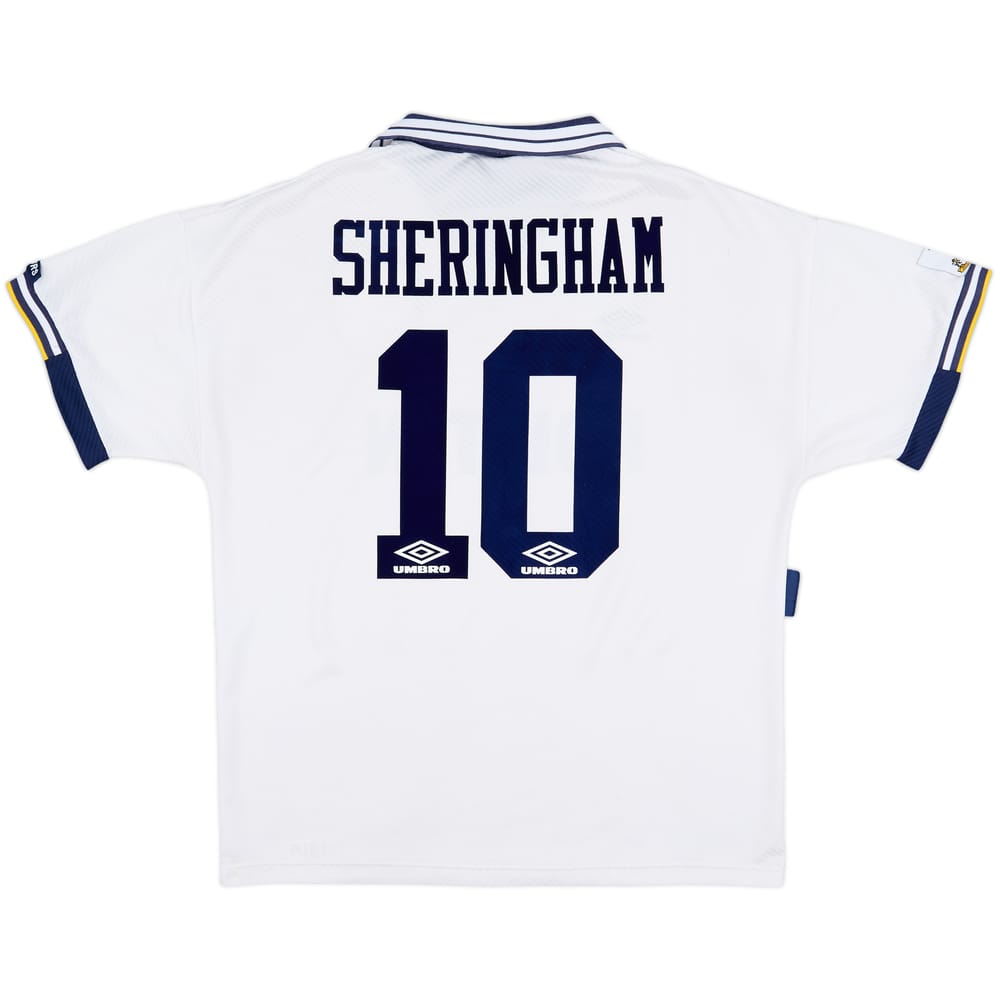 1993-95 Tottenham Home Shirt Sheringham #10 - 8/10 - (XL)