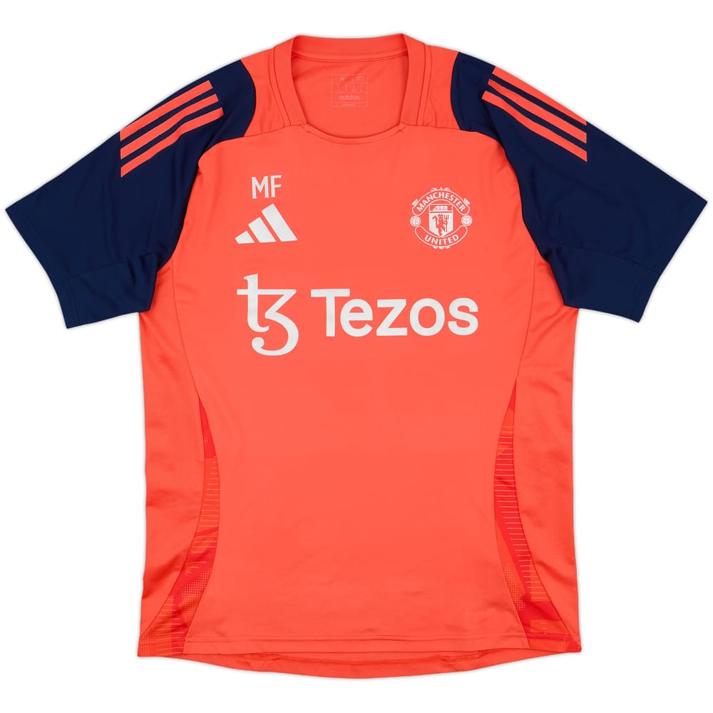 2024-25 Manchester United Staff Issue adidas Training Shirt 'MF' - 9/10 - (M)