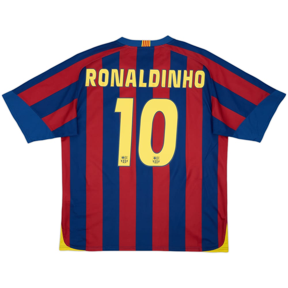 2005-06 Barcelona Basic Home Shirt Ronaldinho #10 - 6/10 - (XL)
