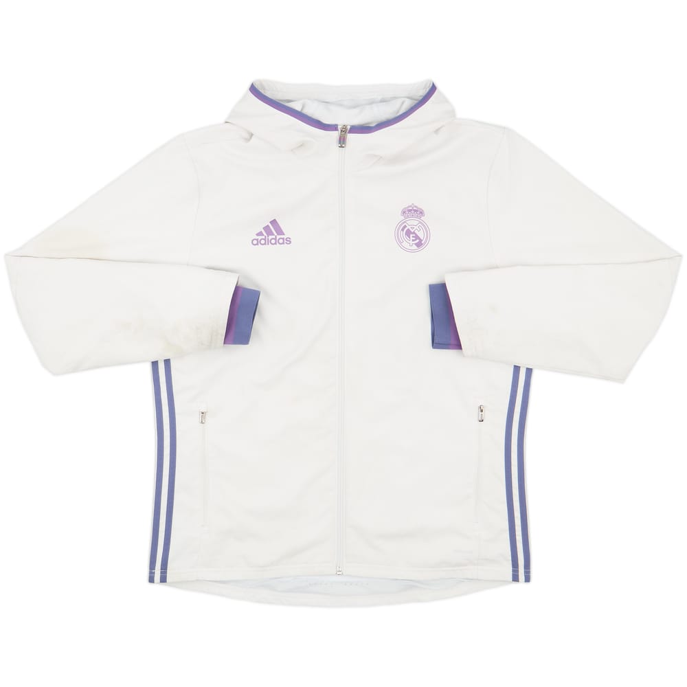 2016-17 Real Madrid adidas Hooded Track Jacket - 6/10 - (L)