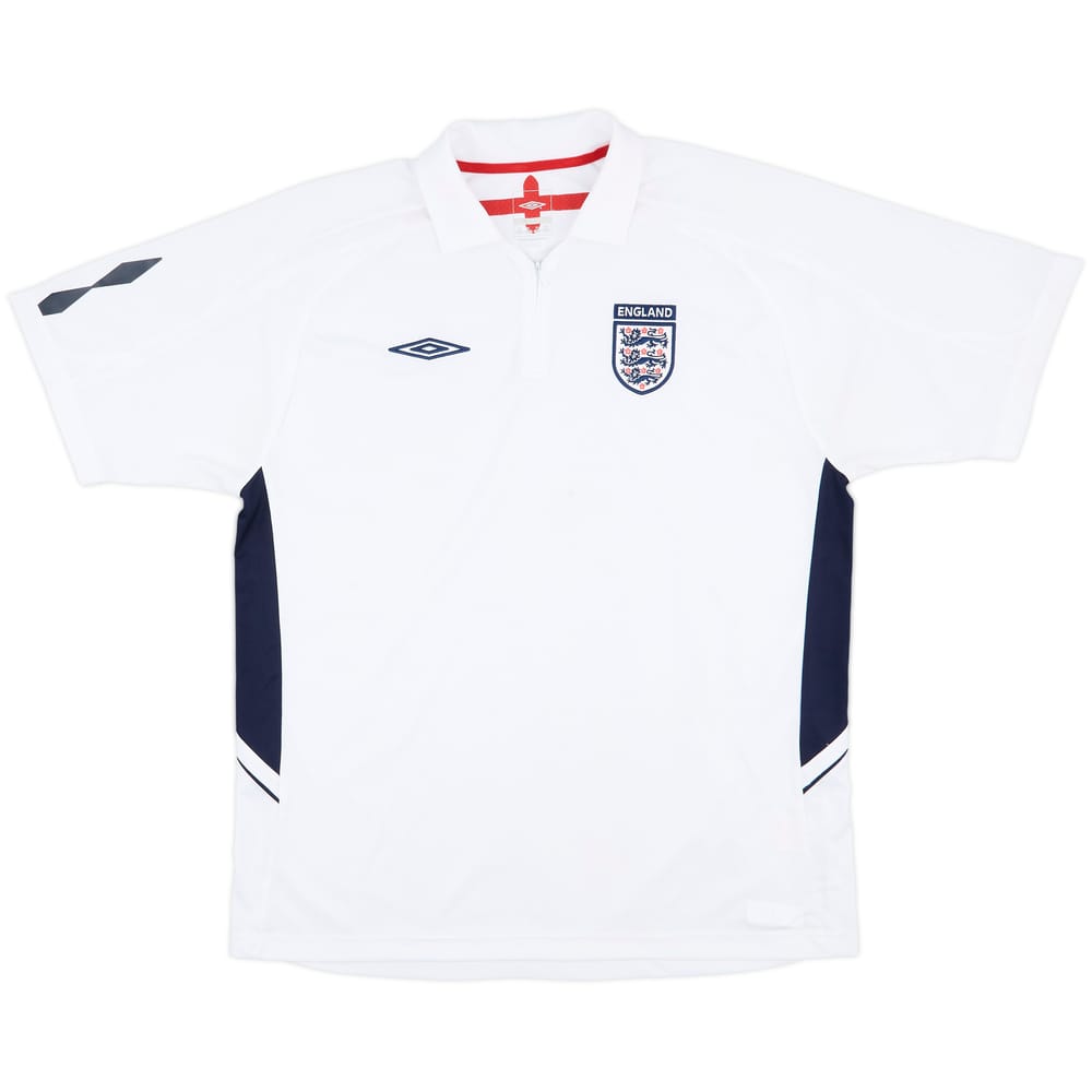 2007-09 England Umbro 1/4 Zip Polo Shirt - 7/10 - (XL)