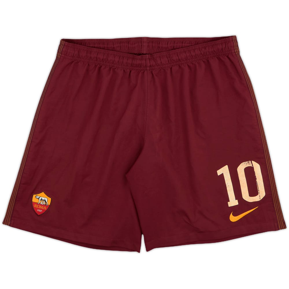 2016-17 Roma Home Shorts #10 (Totti) - 6/10 - (XL)