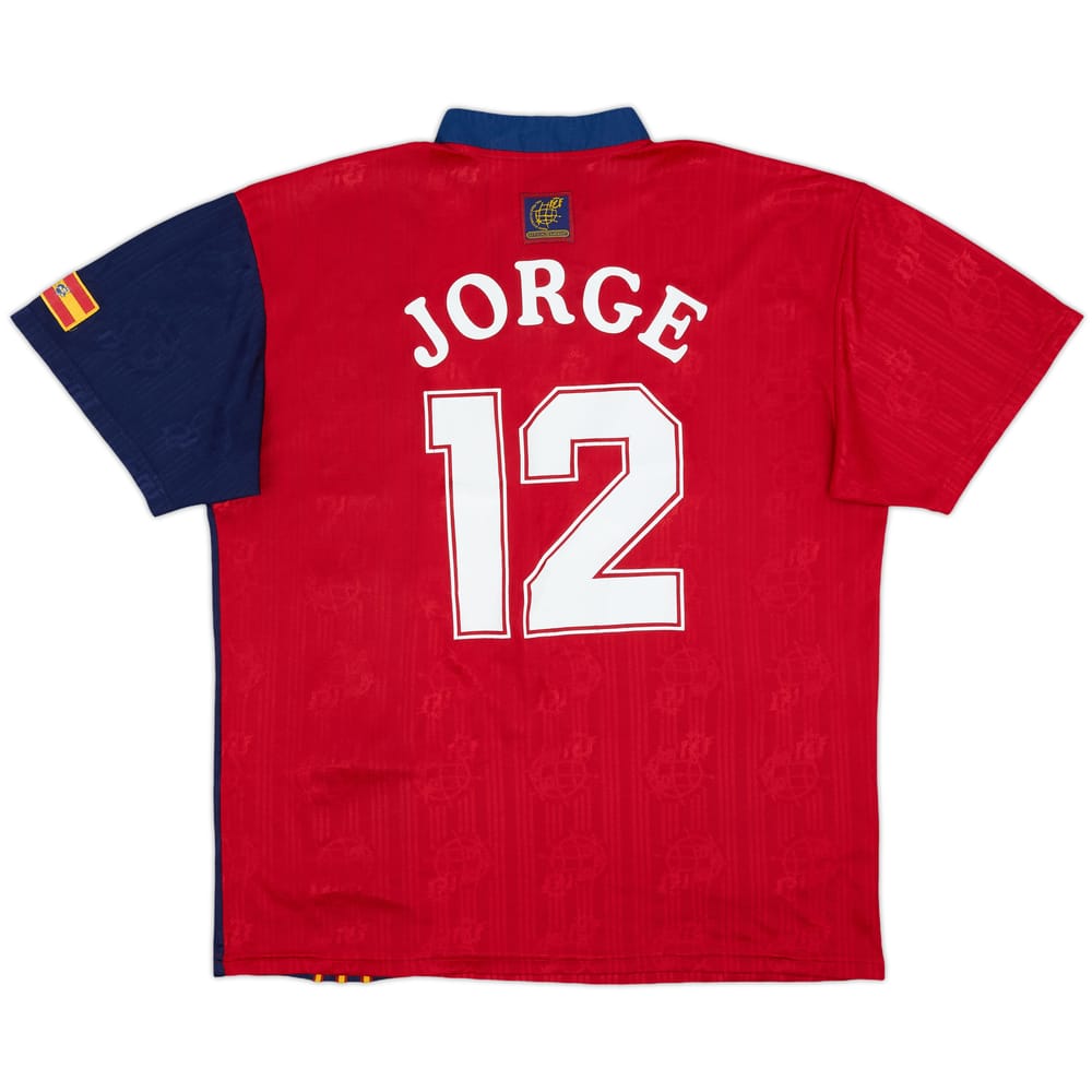 1996-98 Spain Home Shirt Jorge #12 - 5/10 - (L)