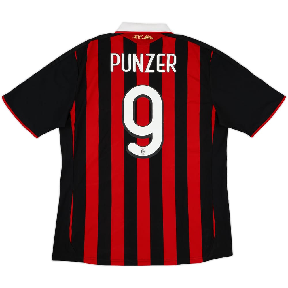 2009-10 AC Milan Home Shirt Punzer #9 - 8/10 - (L)