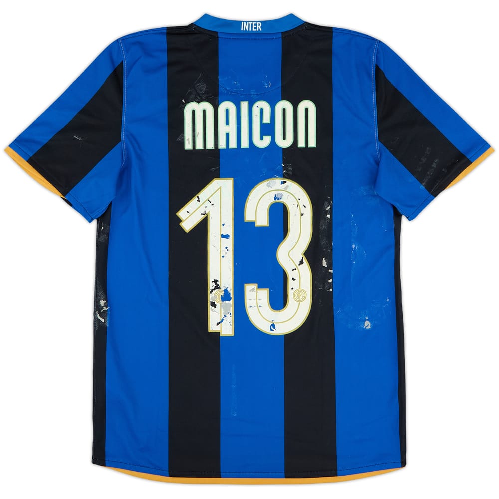 2008-09 Inter Milan Home Shirt Maicon #13 - 3/10 - (S)