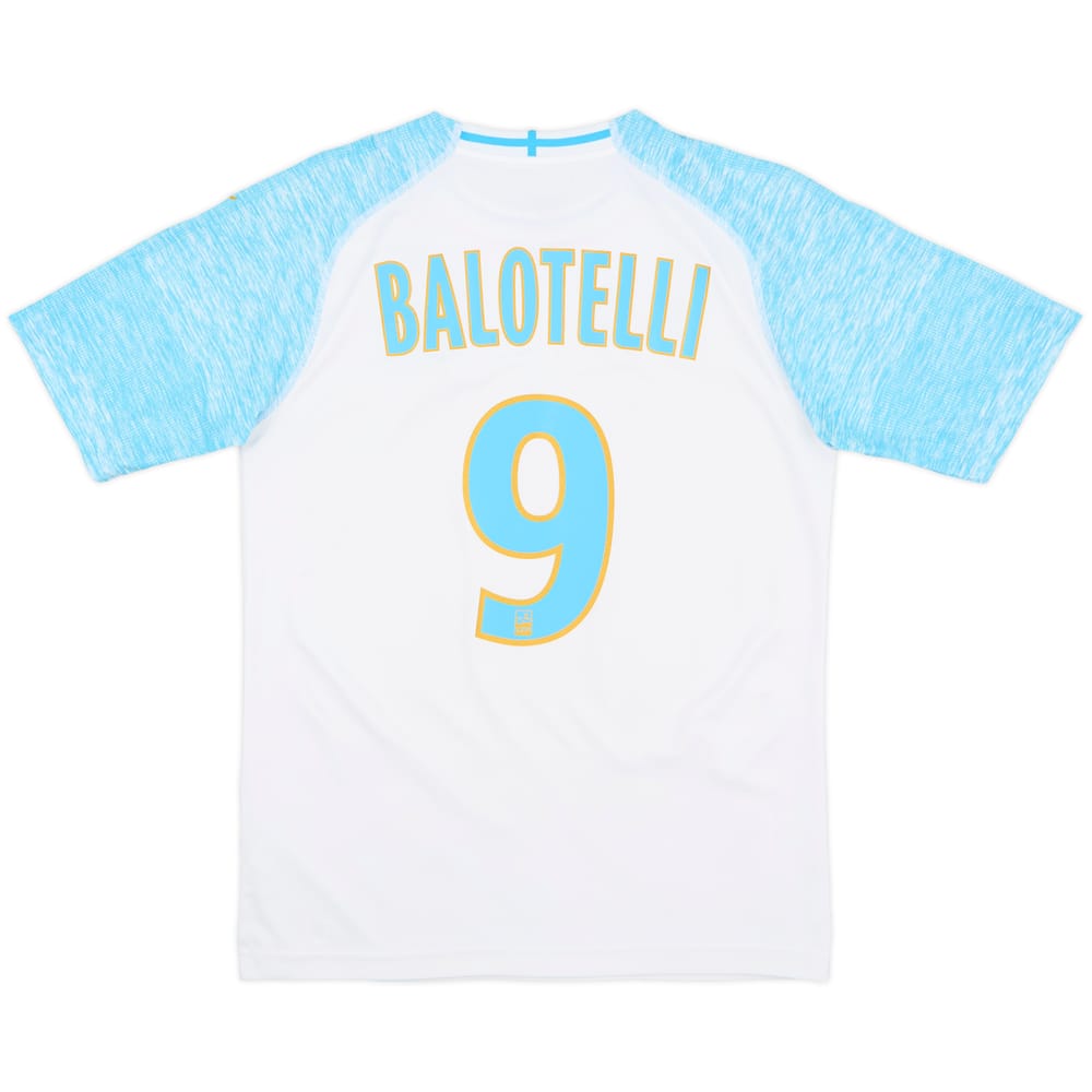 2018-19 Olympique Marseille Home Shirt Balotelli #9 - 8/10 - (S)