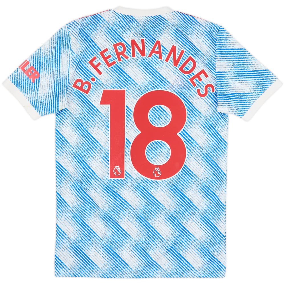 2021-22 Manchester United Away Shirt B.Fernandes #18 - 7/10 - (XS)