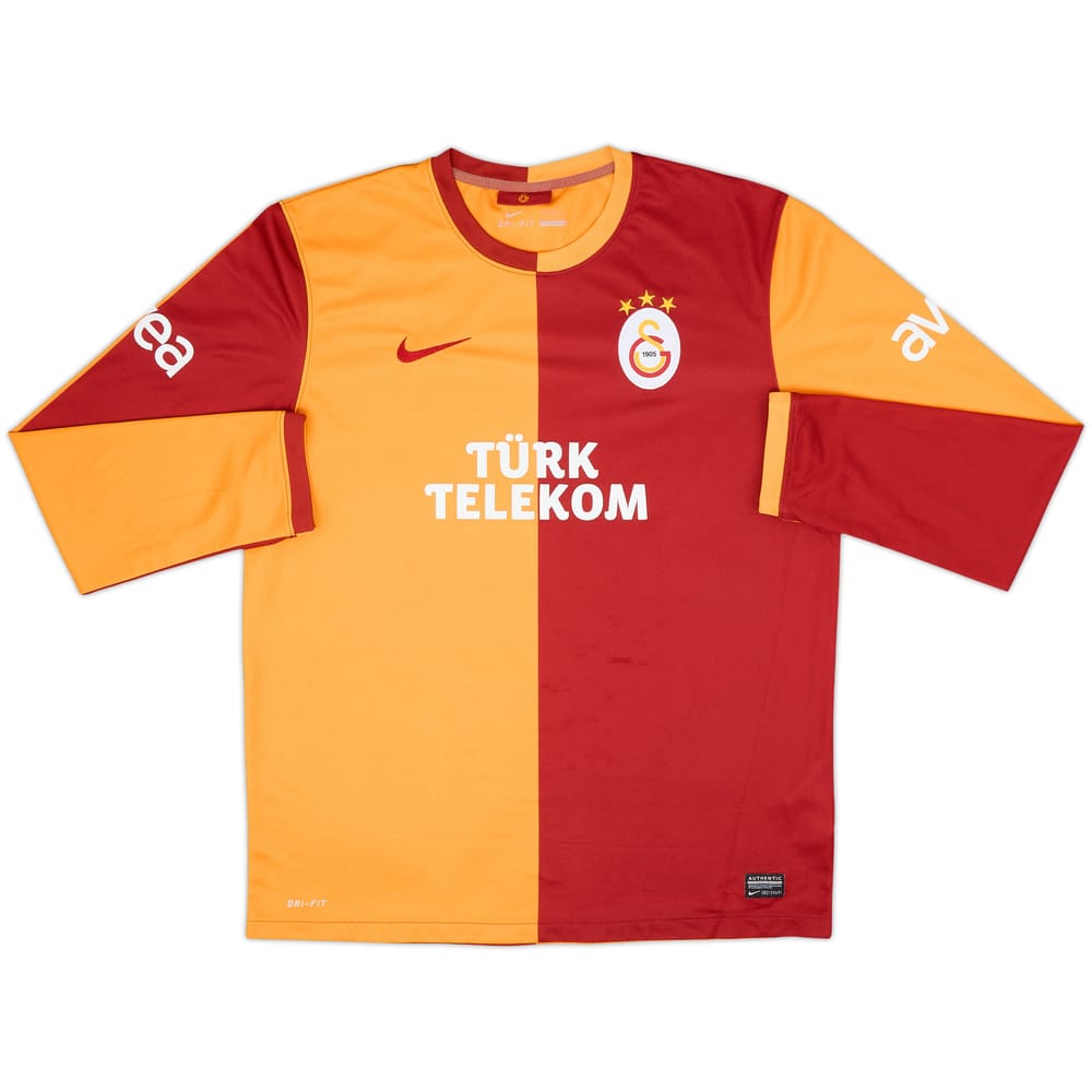 2013-14 Galatasaray Home L/S Shirt - 8/10 - (XL)