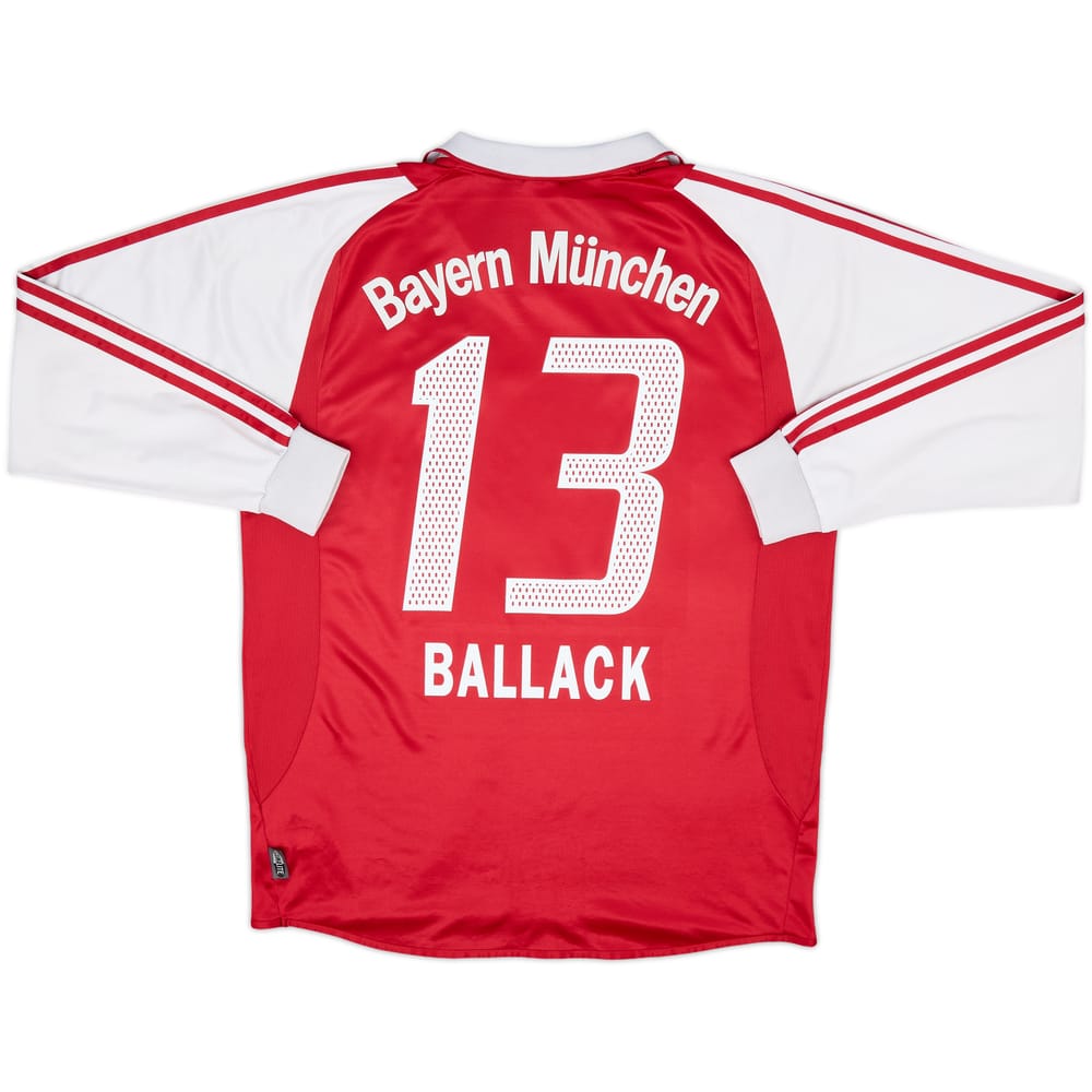 2004-05 Bayern Munich Home L/S Shirt Ballack #13 - 6/10 - (M)