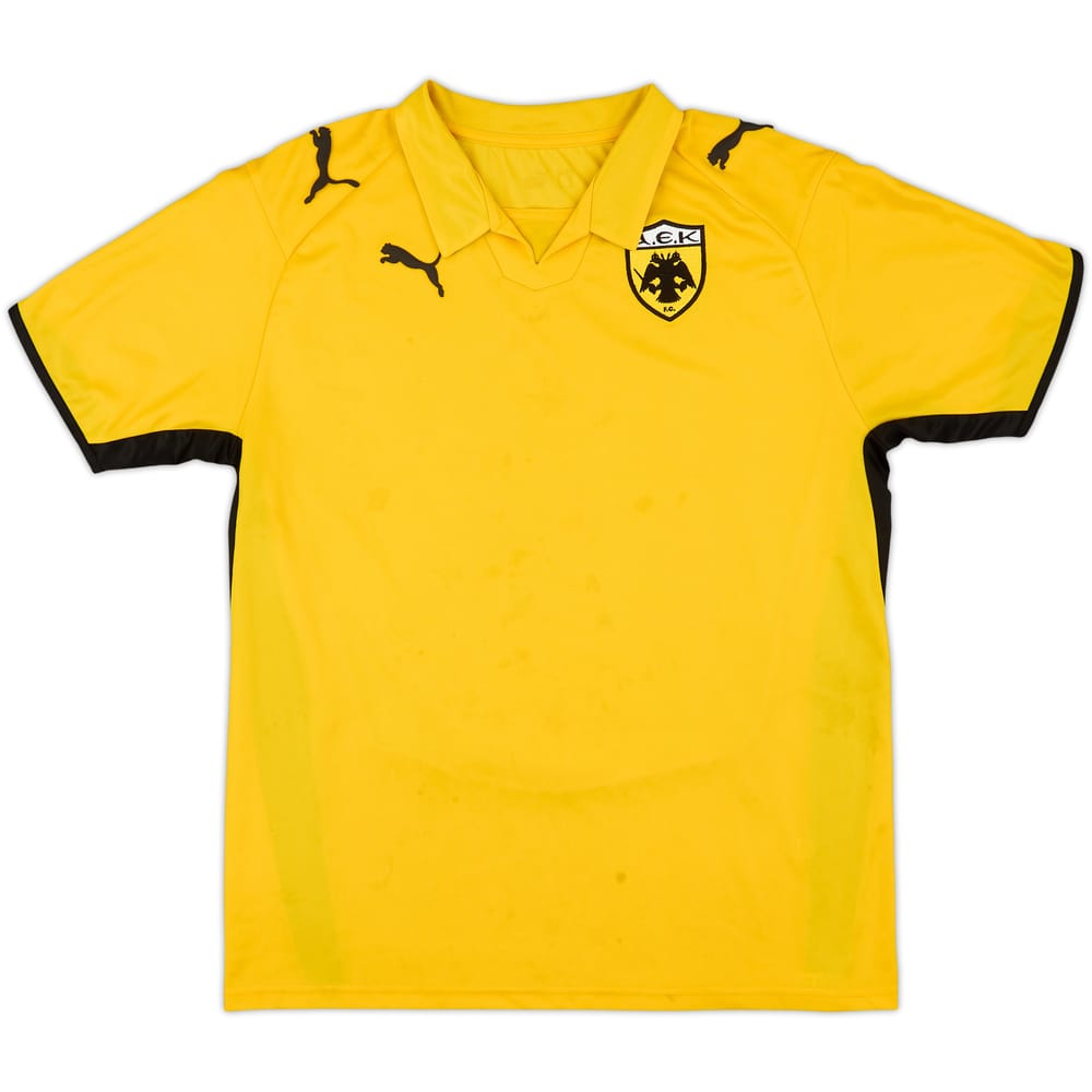 2008-09 AEK Athens Home Shirt - 4/10 - (L)