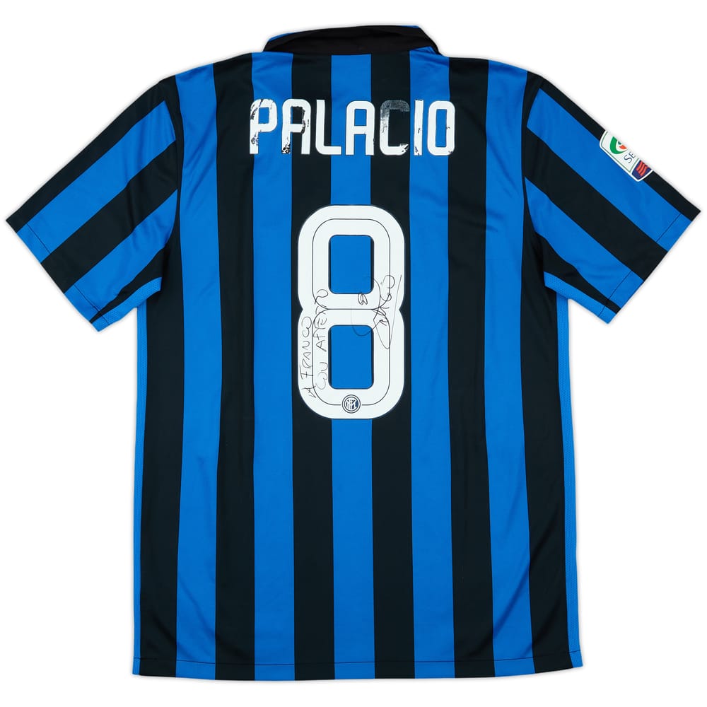 2015-16 Inter Milan Signed Home Shirt Palacio #8 - 5/10 - (M)