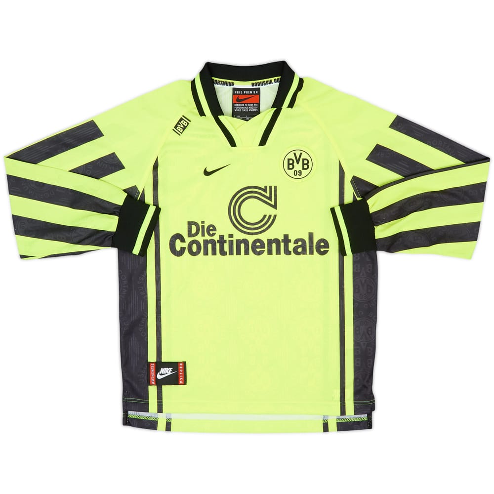 1996-97 Borussia Dortmund Home L/S Shirt - 8/10 - (13-14 Years)