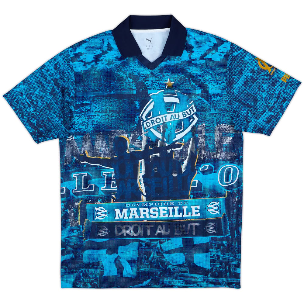 2024-25 Olympique Marseille Puma ftblNRGY+ Retro Shirt - 10/10 - (S)