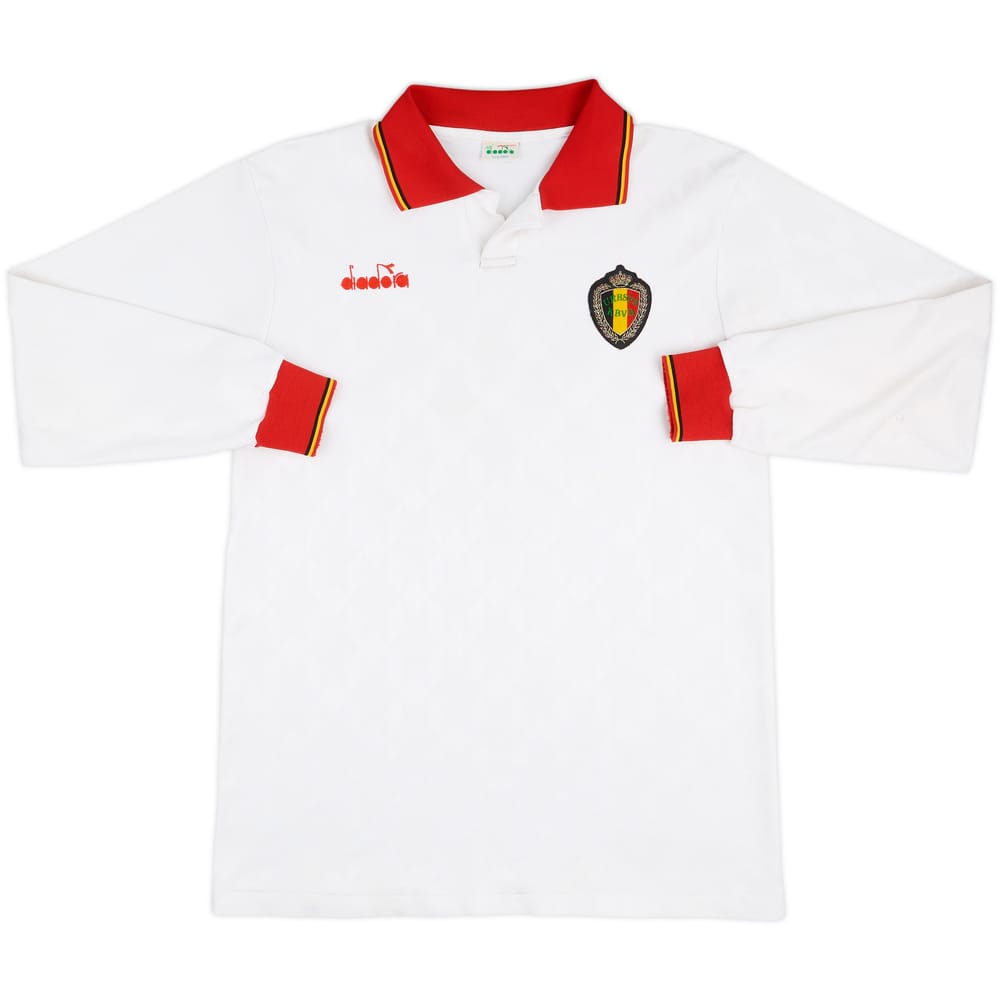 1992-94 Belgium Player Issue Away L/S Shirt #13 - 8/10 - (L)