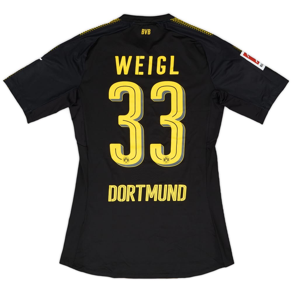 2017-18 Borussia Dortmund Match Issue Away Shirt Weigl #33